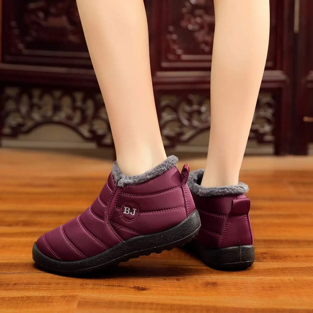 Snow Boots for Women 2023 Womens Snow Boots Waterproof Insulated 9.5 Womens Size 10 1/2 Wide Winter Boots Womens Slip on Walking Snow Shoes Botas De Trabajo Para Nieve