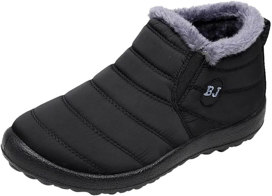 Snow Boots for Women 2023 Womens Snow Boots Waterproof Insulated 9.5 Womens Size 10 1/2 Wide Winter Boots Womens Slip on Walking Snow Shoes Botas De Trabajo Para Nieve