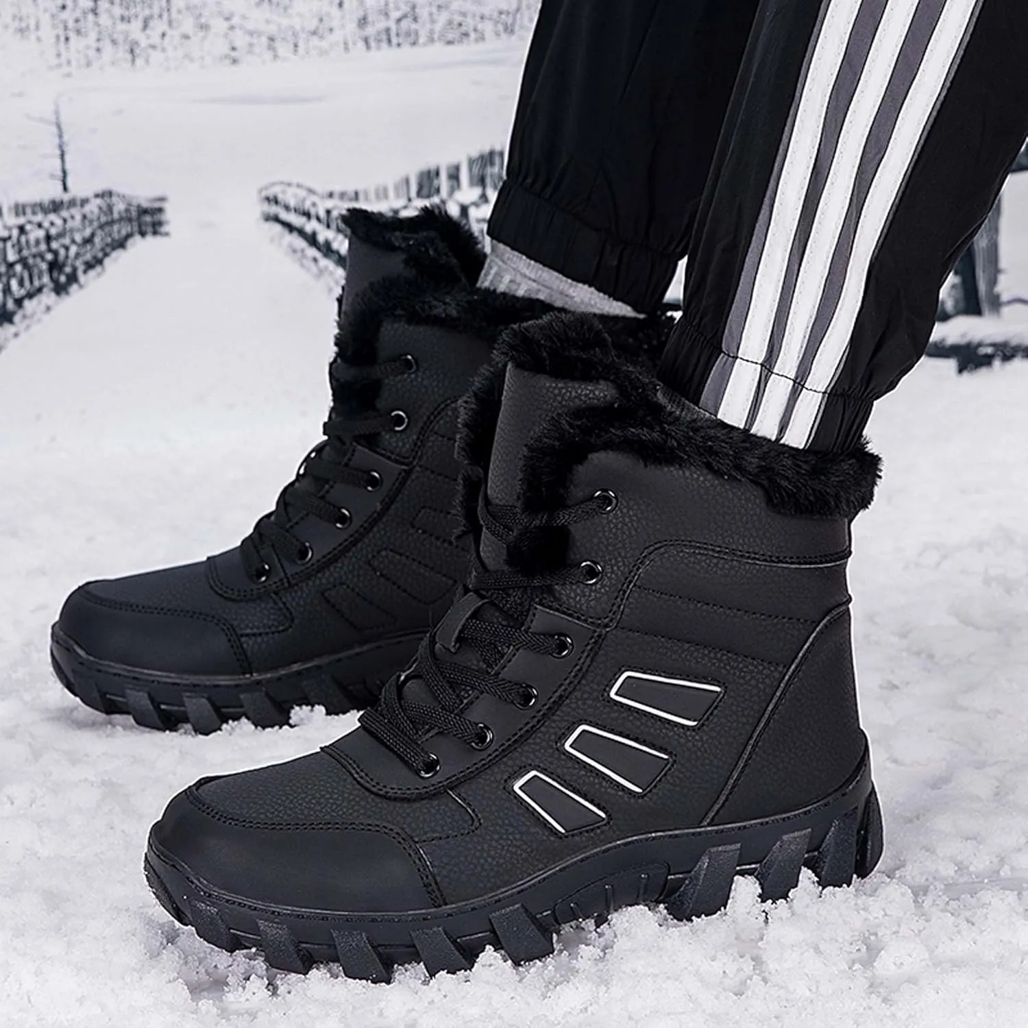 Snow boots with plush warm cotton shoes, casual men's shoes