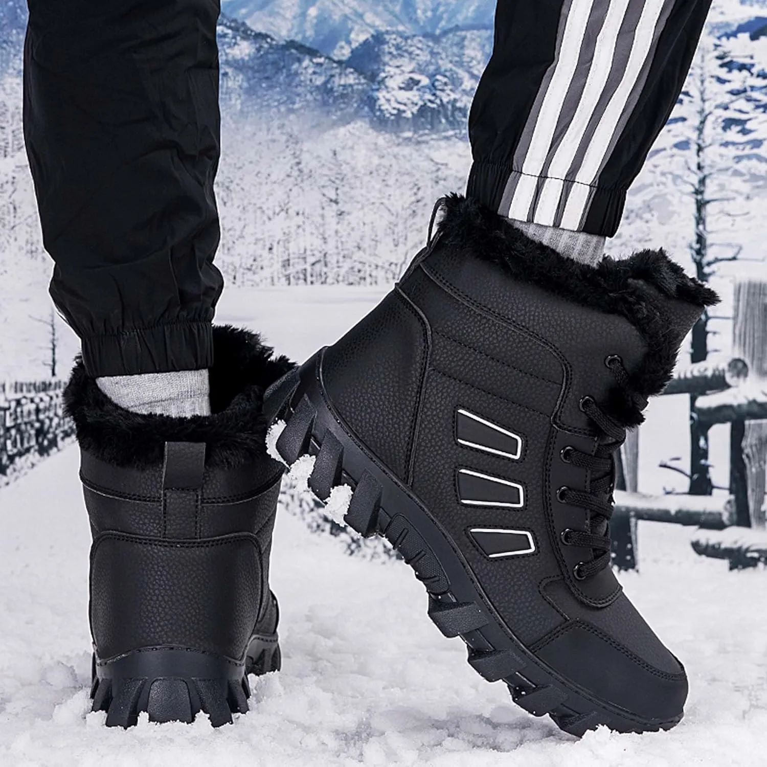 Snow boots with plush warm cotton shoes, casual men's shoes