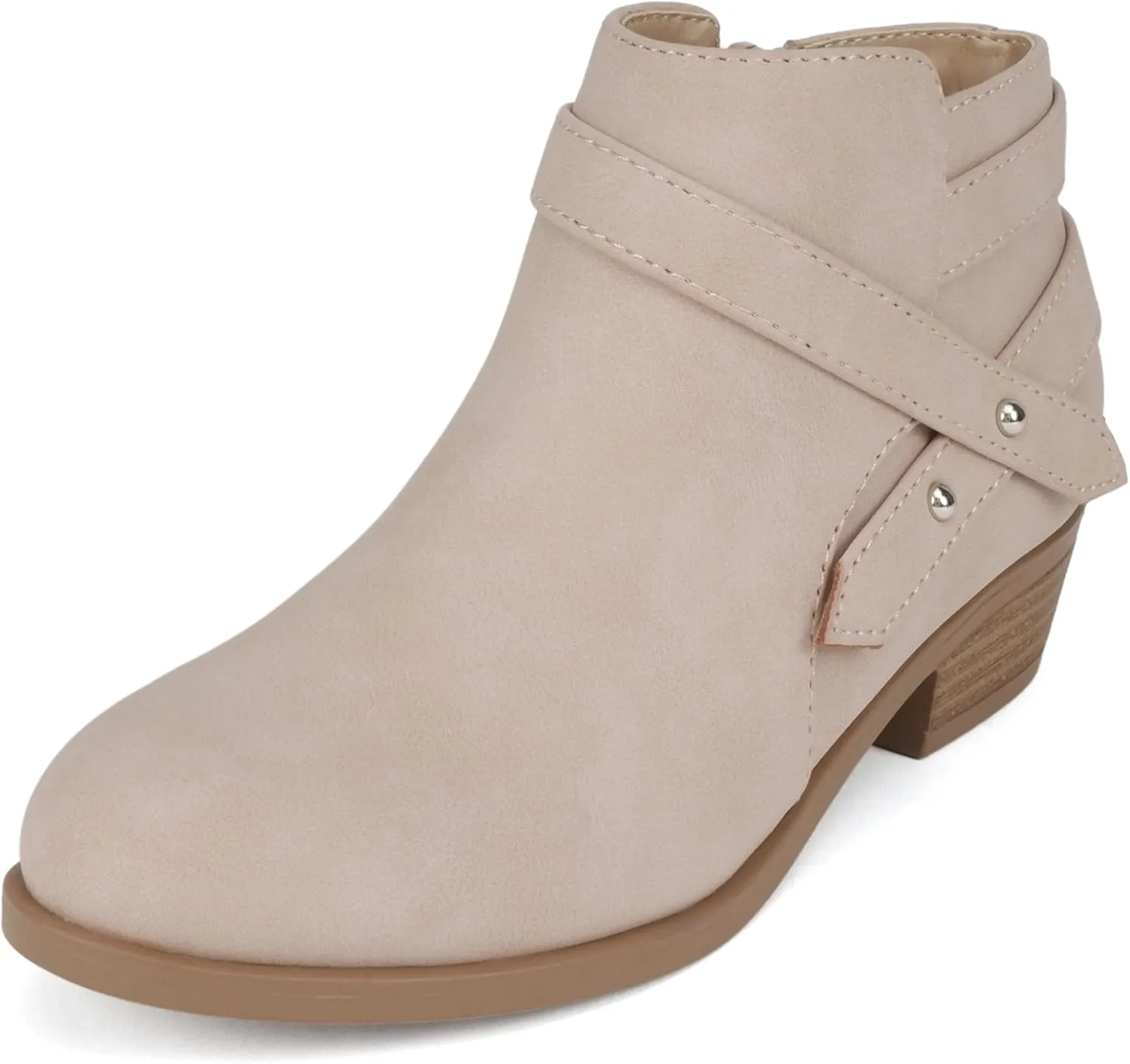 Soda SWEETEN-2 ~ Little Kids/Girls/Childrens Fashion Closed Toe Multi Strap Ankle Bootie Block Heel