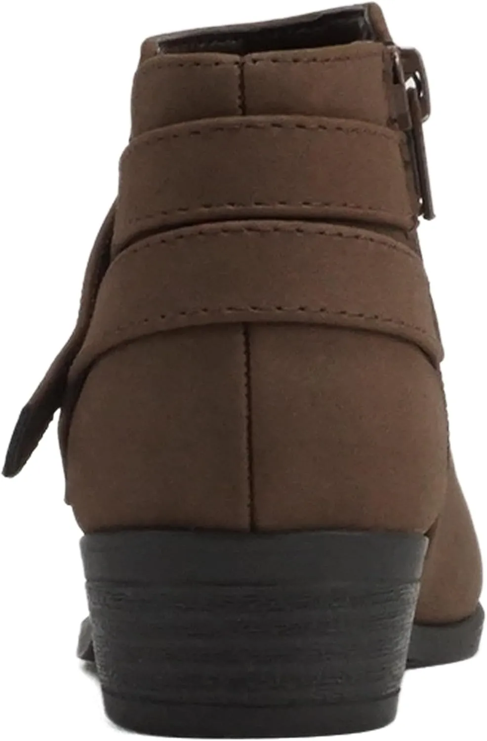 Soda SWEETEN-2 ~ Little Kids/Girls/Childrens Fashion Closed Toe Multi Strap Ankle Bootie Block Heel