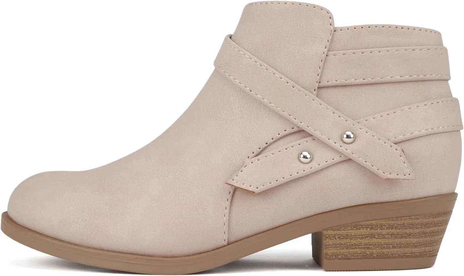 Soda SWEETEN-2 ~ Little Kids/Girls/Childrens Fashion Closed Toe Multi Strap Ankle Bootie Block Heel
