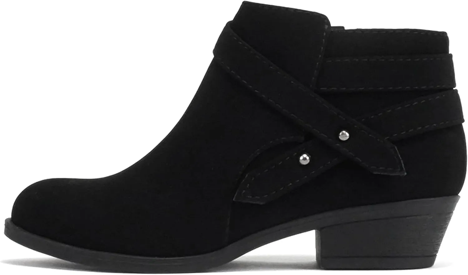 Soda SWEETEN-2 ~ Little Kids/Girls/Childrens Fashion Closed Toe Multi Strap Ankle Bootie Block Heel