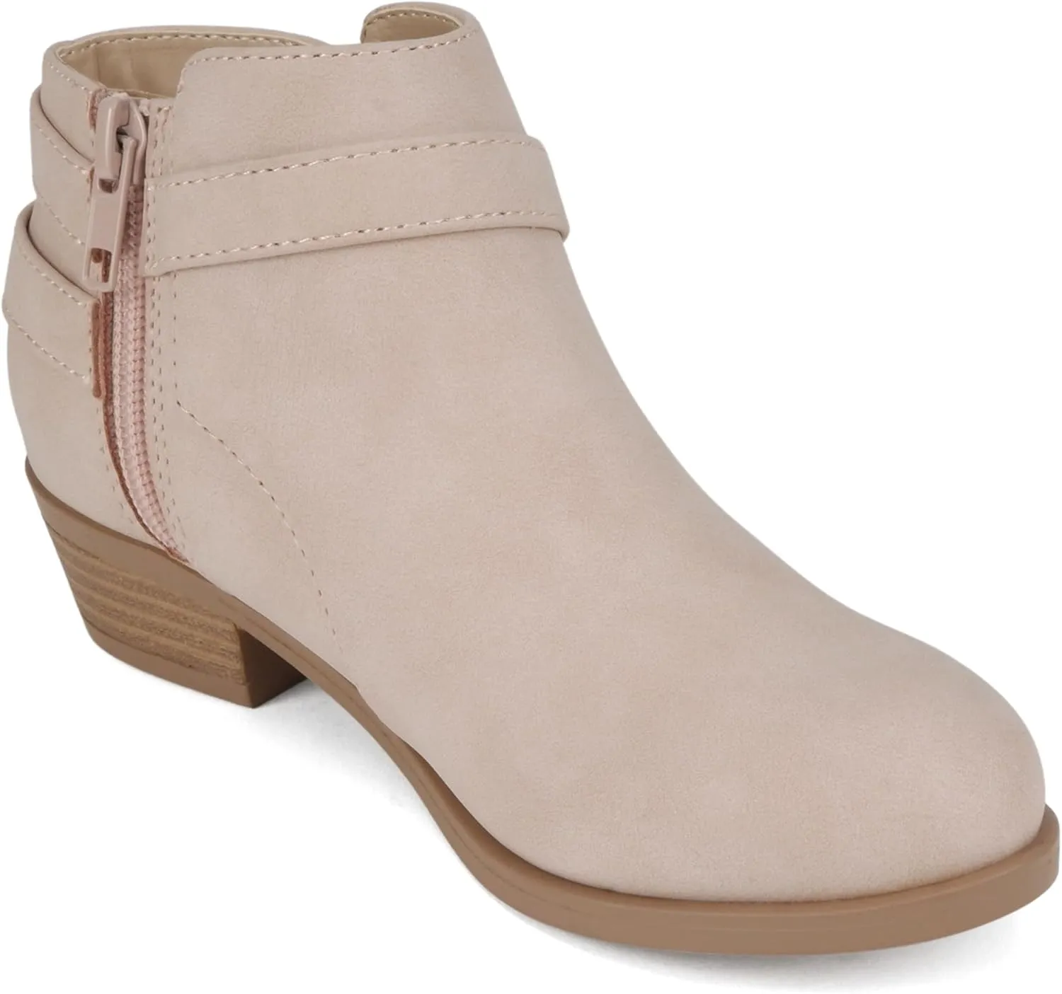 Soda SWEETEN-2 ~ Little Kids/Girls/Childrens Fashion Closed Toe Multi Strap Ankle Bootie Block Heel
