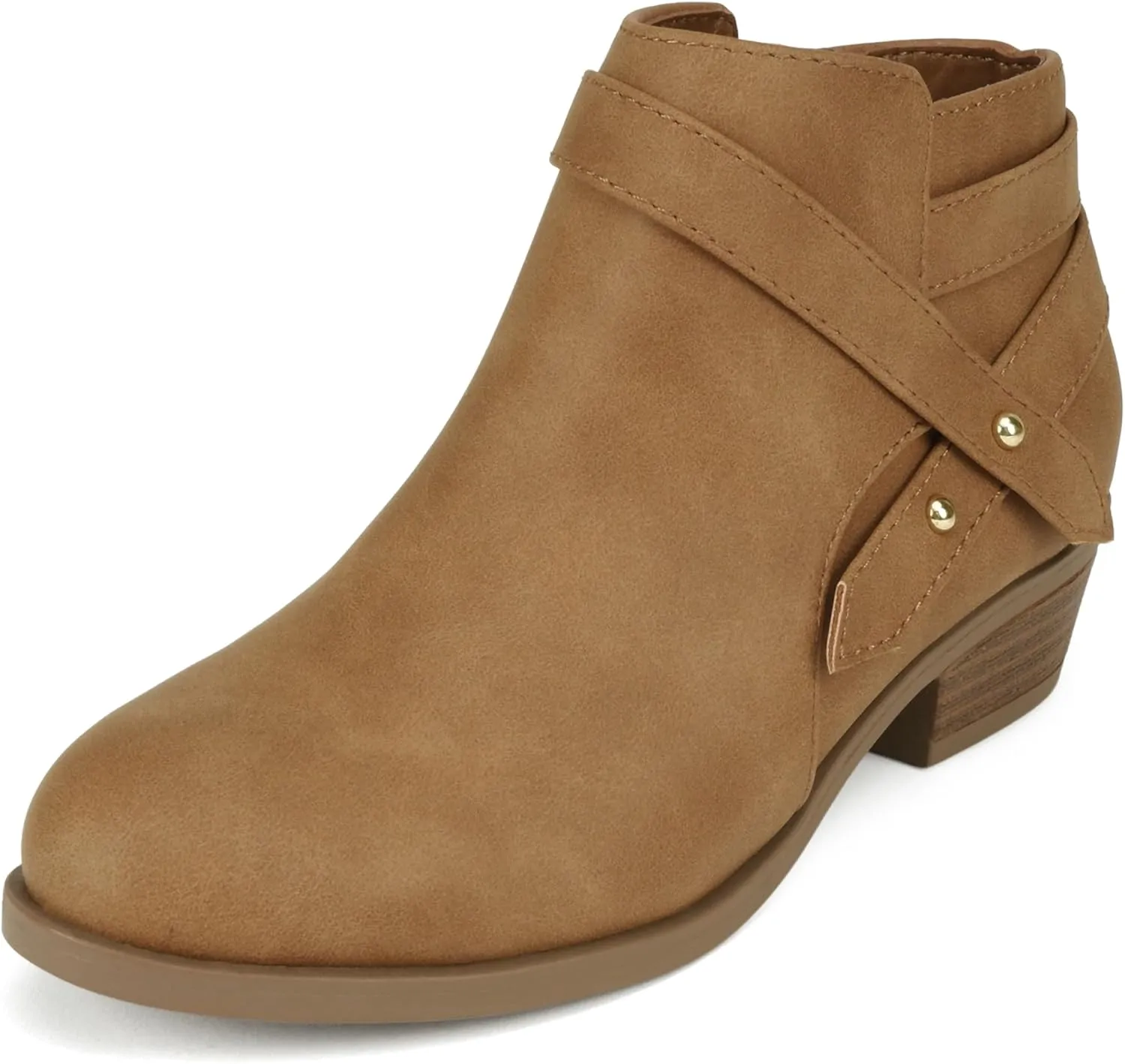 Soda SWEETEN-2 ~ Little Kids/Girls/Childrens Fashion Closed Toe Multi Strap Ankle Bootie Block Heel