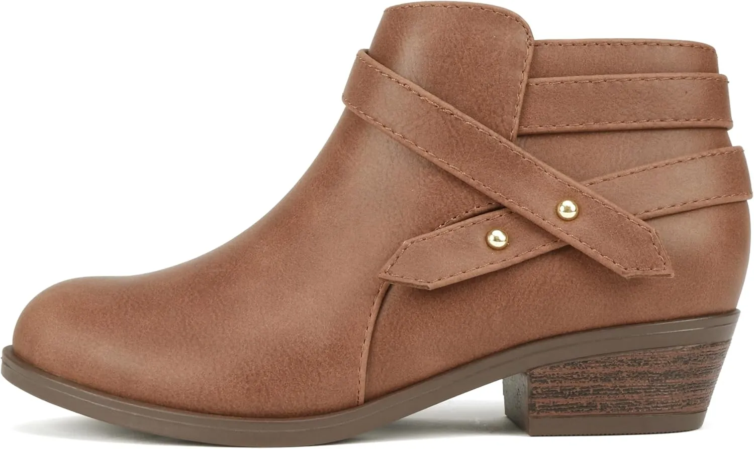 Soda SWEETEN-2 ~ Little Kids/Girls/Childrens Fashion Closed Toe Multi Strap Ankle Bootie Block Heel
