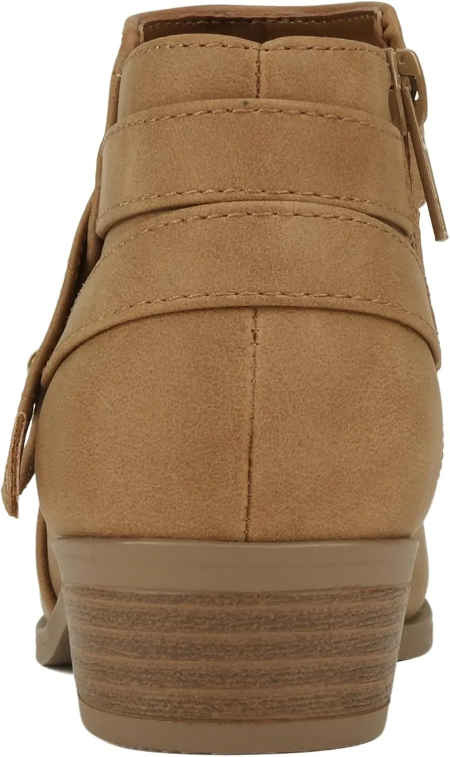 Soda SWEETEN-2 ~ Little Kids/Girls/Childrens Fashion Closed Toe Multi Strap Ankle Bootie Block Heel