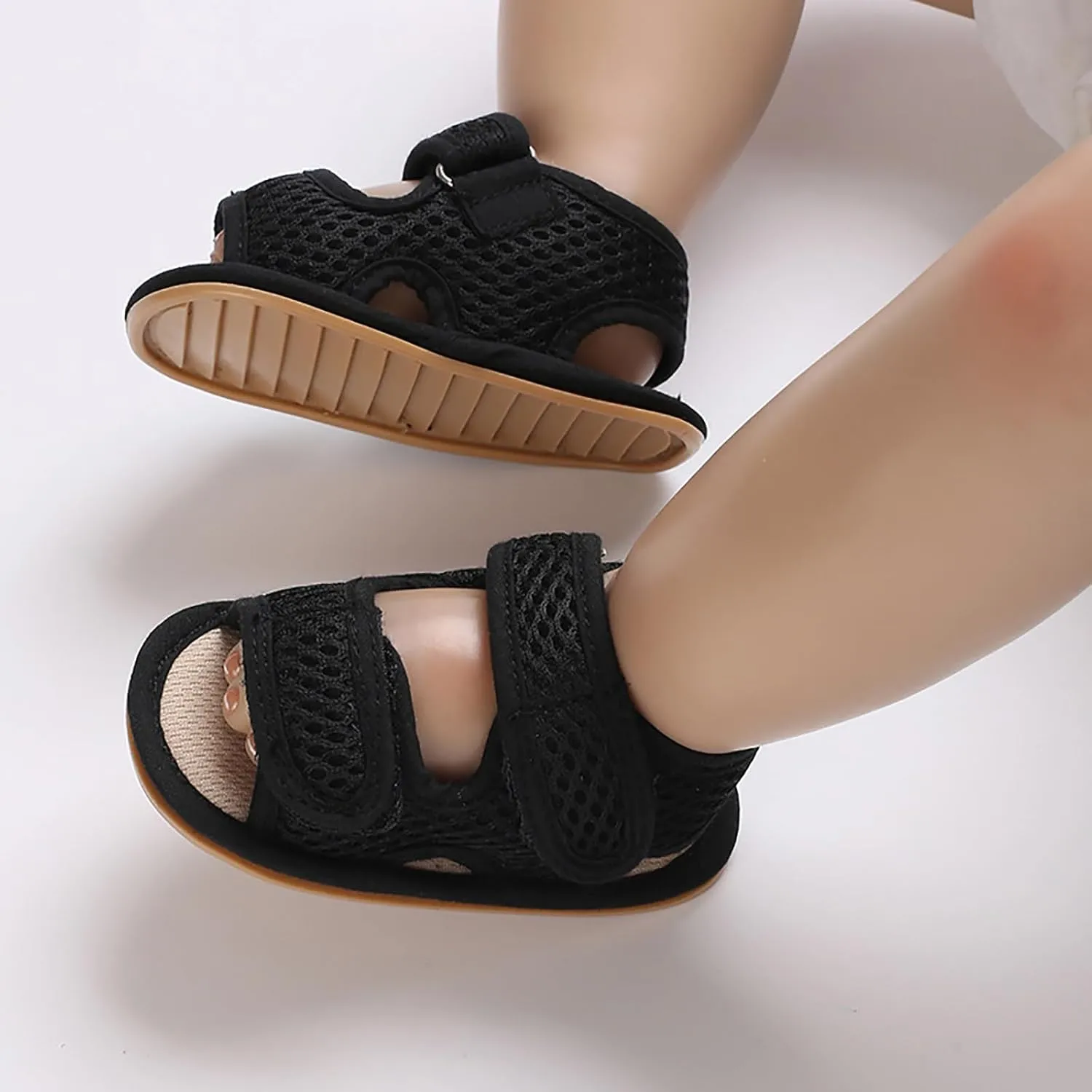 SOFMUO Baby Girls Boys Sparkly Bowknot Sandals Premium Soft Anti-Slip Rubber Sole Infant Summer Outdoor Shoes Toddler First Walkers