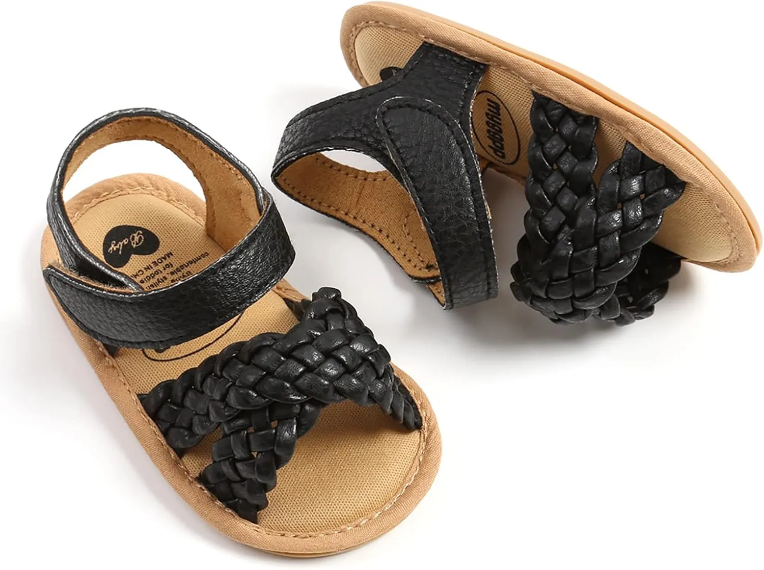 SOFMUO Baby Girls Boys Sparkly Bowknot Sandals Premium Soft Anti-Slip Rubber Sole Infant Summer Outdoor Shoes Toddler First Walkers