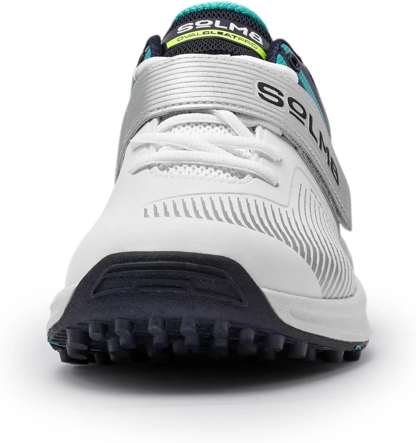 SOLM8 S8 Cricket Shoes - Rubber Spikes Professional Cleats for Outdoor Turf and Field Sports Gel Cushioned Insole