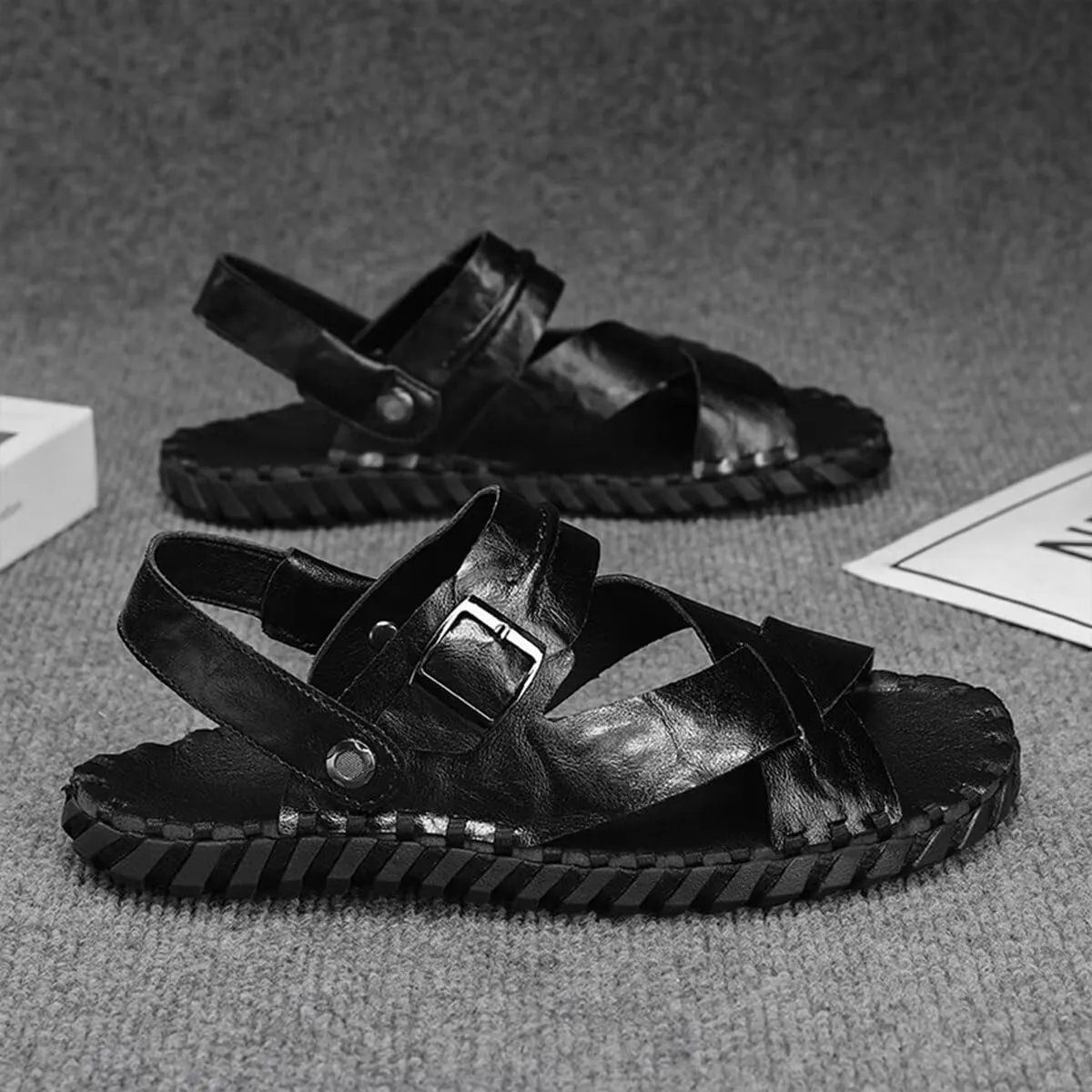 Summer Hand-Stitched Casual Sandals - Breathable Lightweight Design for Men