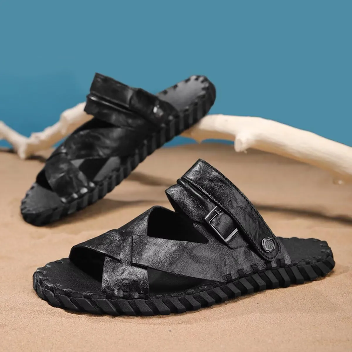 Summer Hand-Stitched Casual Sandals - Breathable Lightweight Design for Men