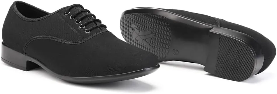 SWDZM Men's Latin Dance Shoes Breathable Fabric Salsa Tango Training Dance Shoes