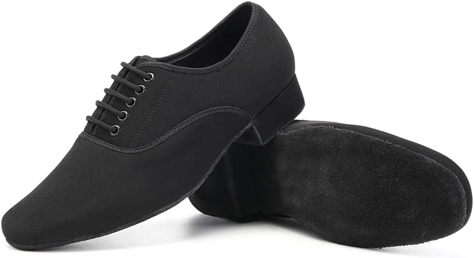 SWDZM Men's Latin Dance Shoes Breathable Fabric Salsa Tango Training Dance Shoes