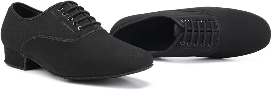 SWDZM Men's Latin Dance Shoes Breathable Fabric Salsa Tango Training Dance Shoes