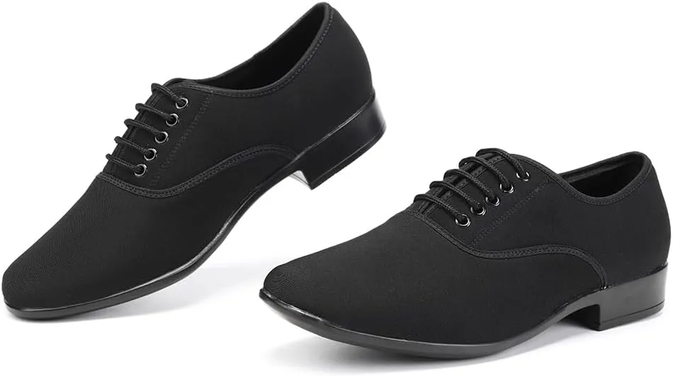 SWDZM Men's Latin Dance Shoes Breathable Fabric Salsa Tango Training Dance Shoes