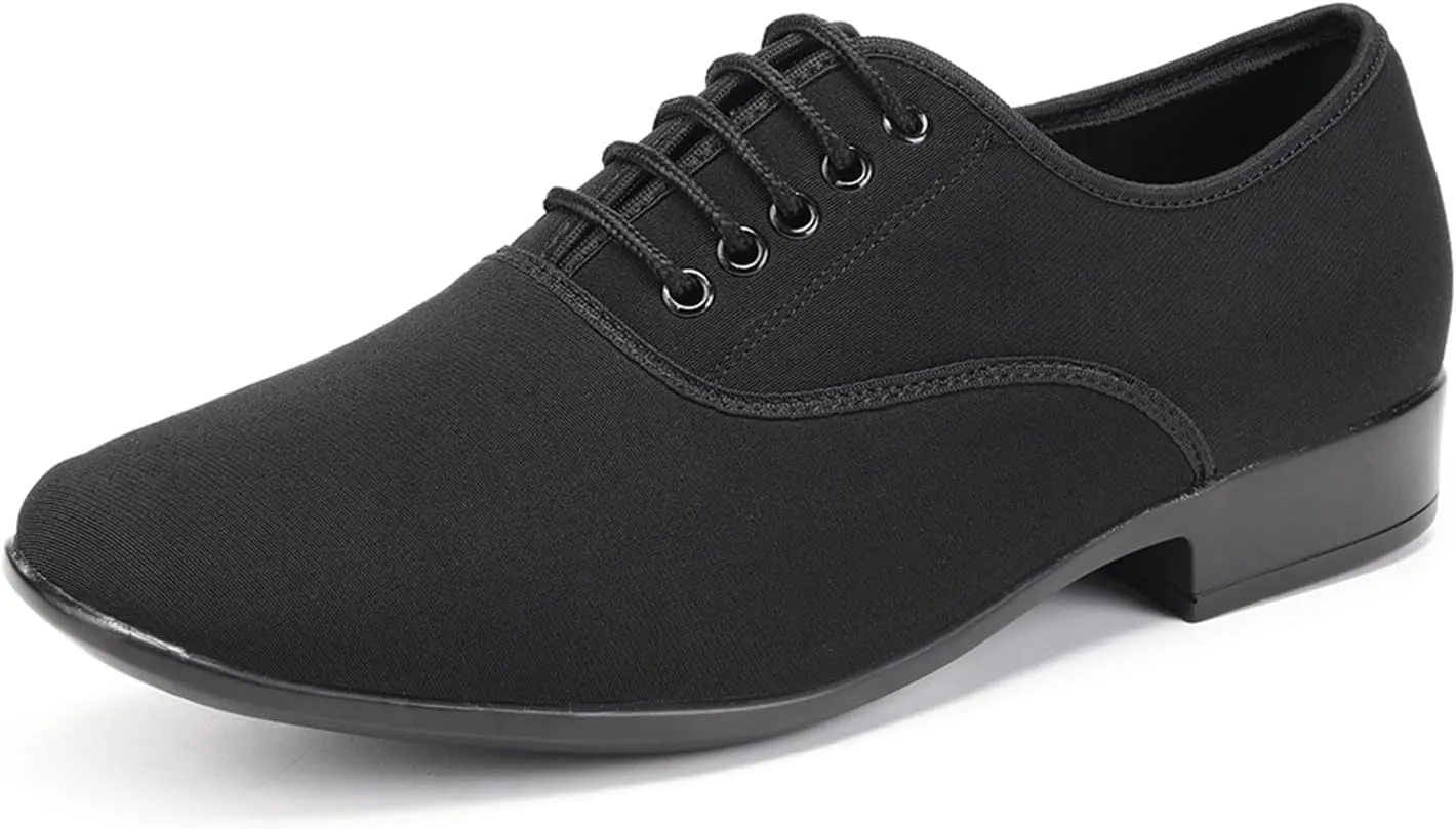 SWDZM Men's Latin Dance Shoes Breathable Fabric Salsa Tango Training Dance Shoes