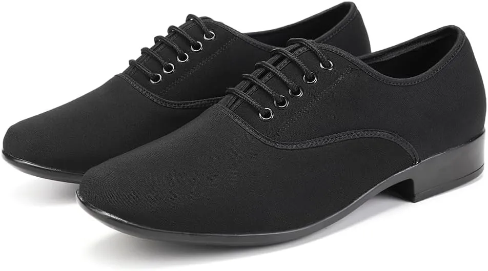 SWDZM Men's Latin Dance Shoes Breathable Fabric Salsa Tango Training Dance Shoes