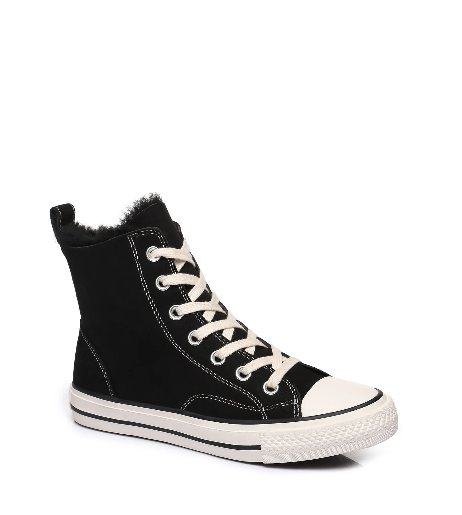 TARRAMARRA Viola High Top Women Sheepskin Sneakers Double Face Sheepskin