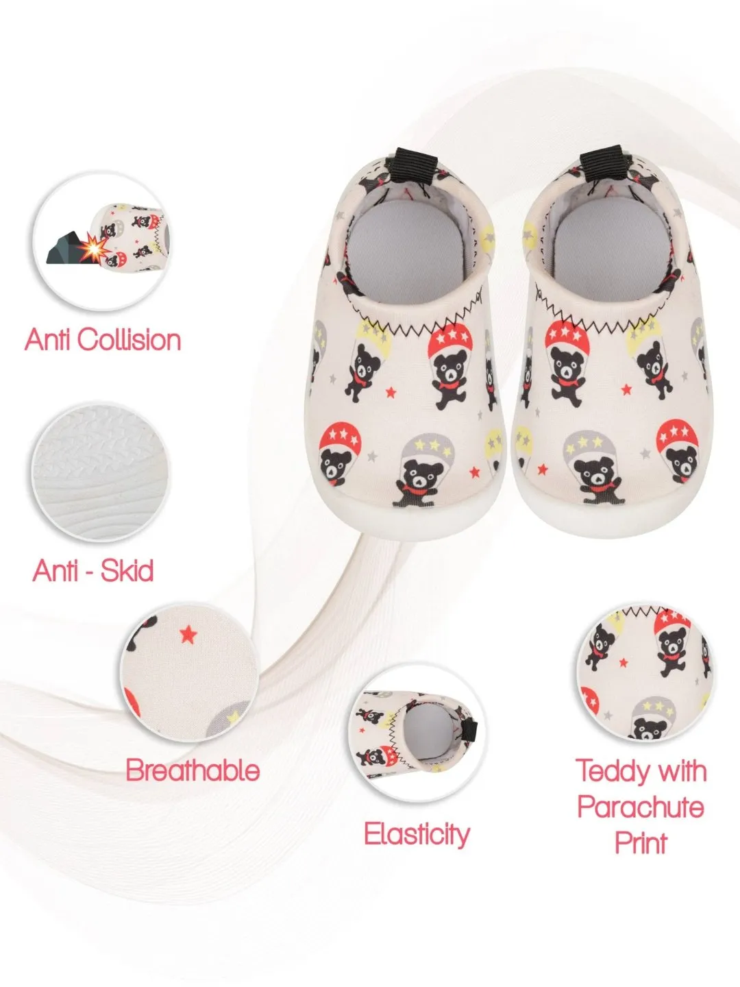 Teddy Bears Parachute Shoe Socks for Toddlers