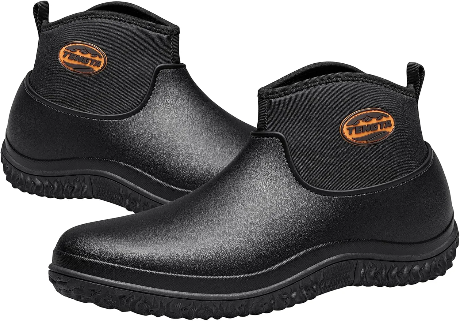 TENGTA Unisex Waterproof Garden Shoes Mens Lightweight Slip-On Rain Mud Boots for Women Lawn Mowing Booties