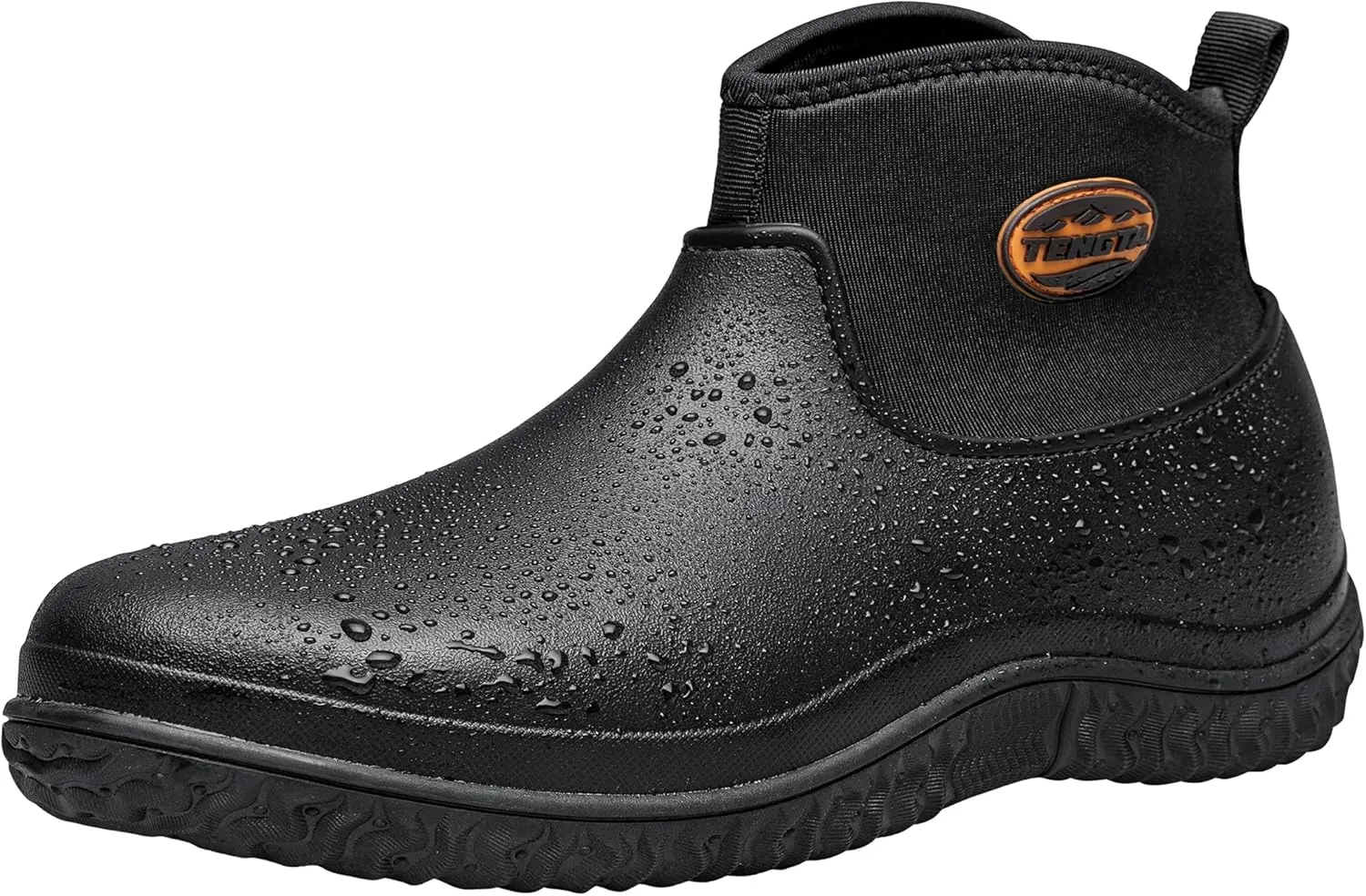 TENGTA Unisex Waterproof Garden Shoes Mens Lightweight Slip-On Rain Mud Boots for Women Lawn Mowing Booties