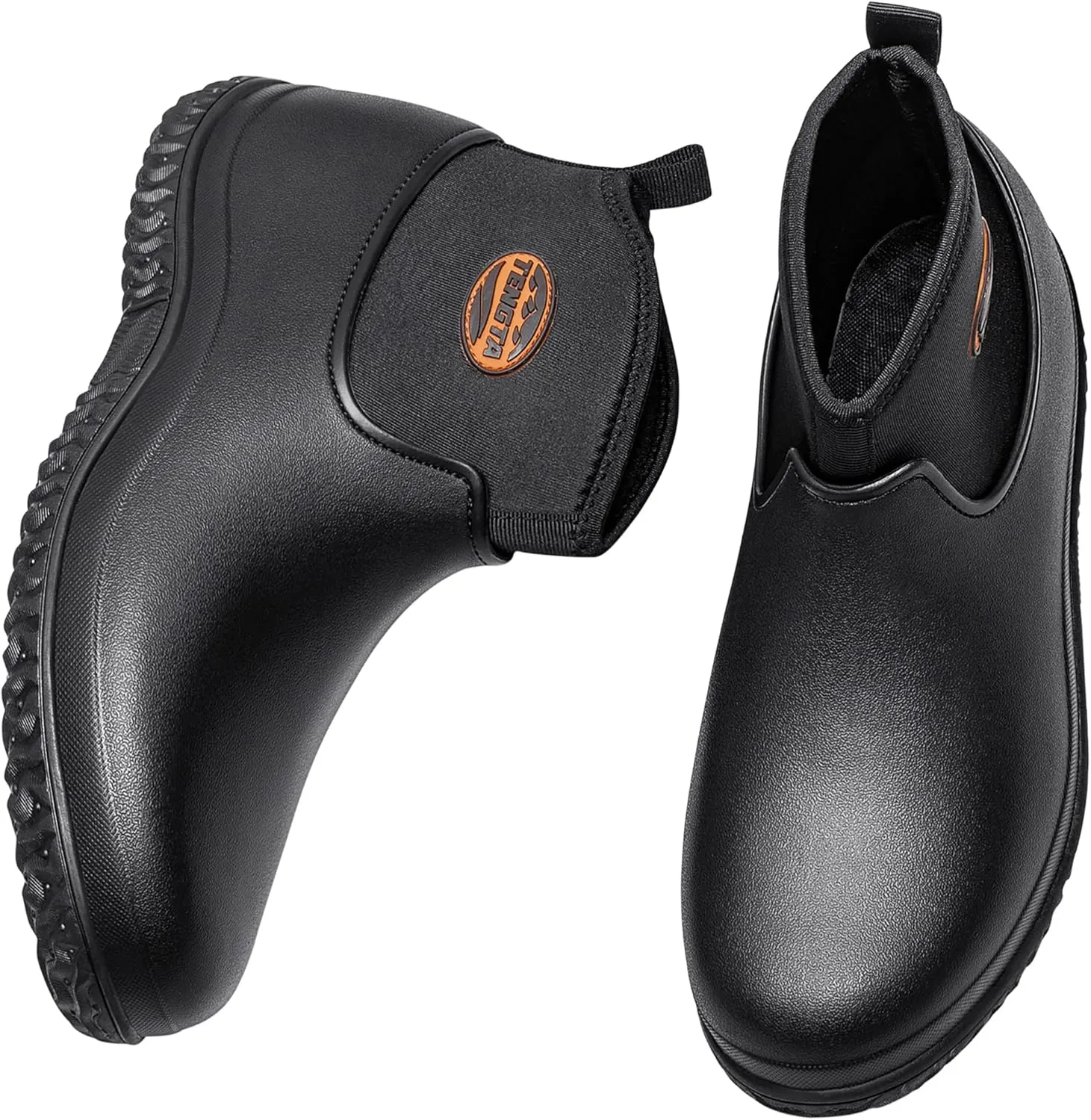 TENGTA Unisex Waterproof Garden Shoes Mens Lightweight Slip-On Rain Mud Boots for Women Lawn Mowing Booties