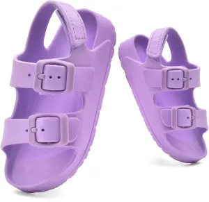 Toddler Unisex Adjustable Buckle Sandals ?C Comfortable Open Toe Beach & Pool Shoes for Boys & Girls with Back Strap