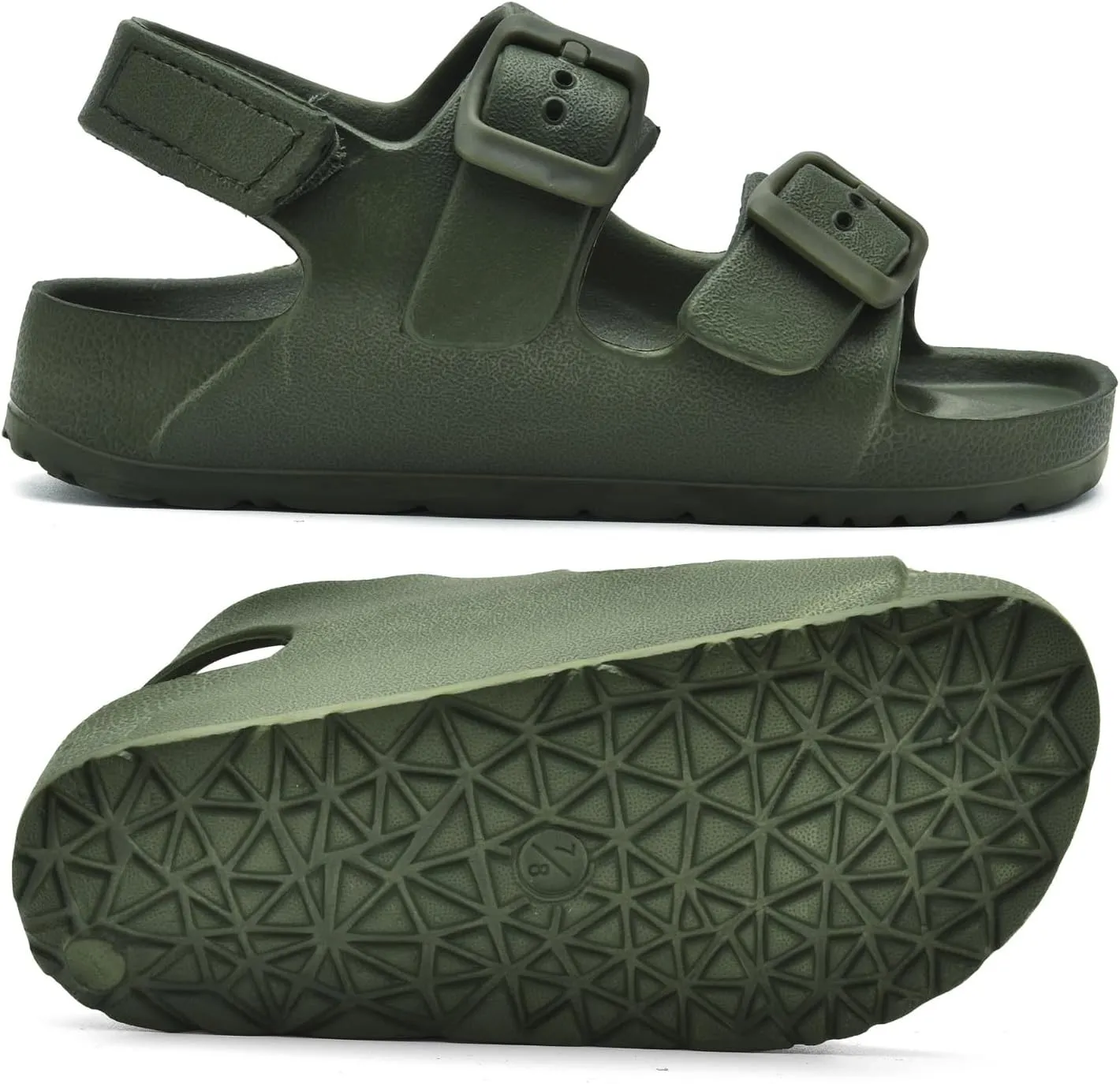 Toddler Unisex Adjustable Buckle Sandals ?C Comfortable Open Toe Beach & Pool Shoes for Boys & Girls with Back Strap