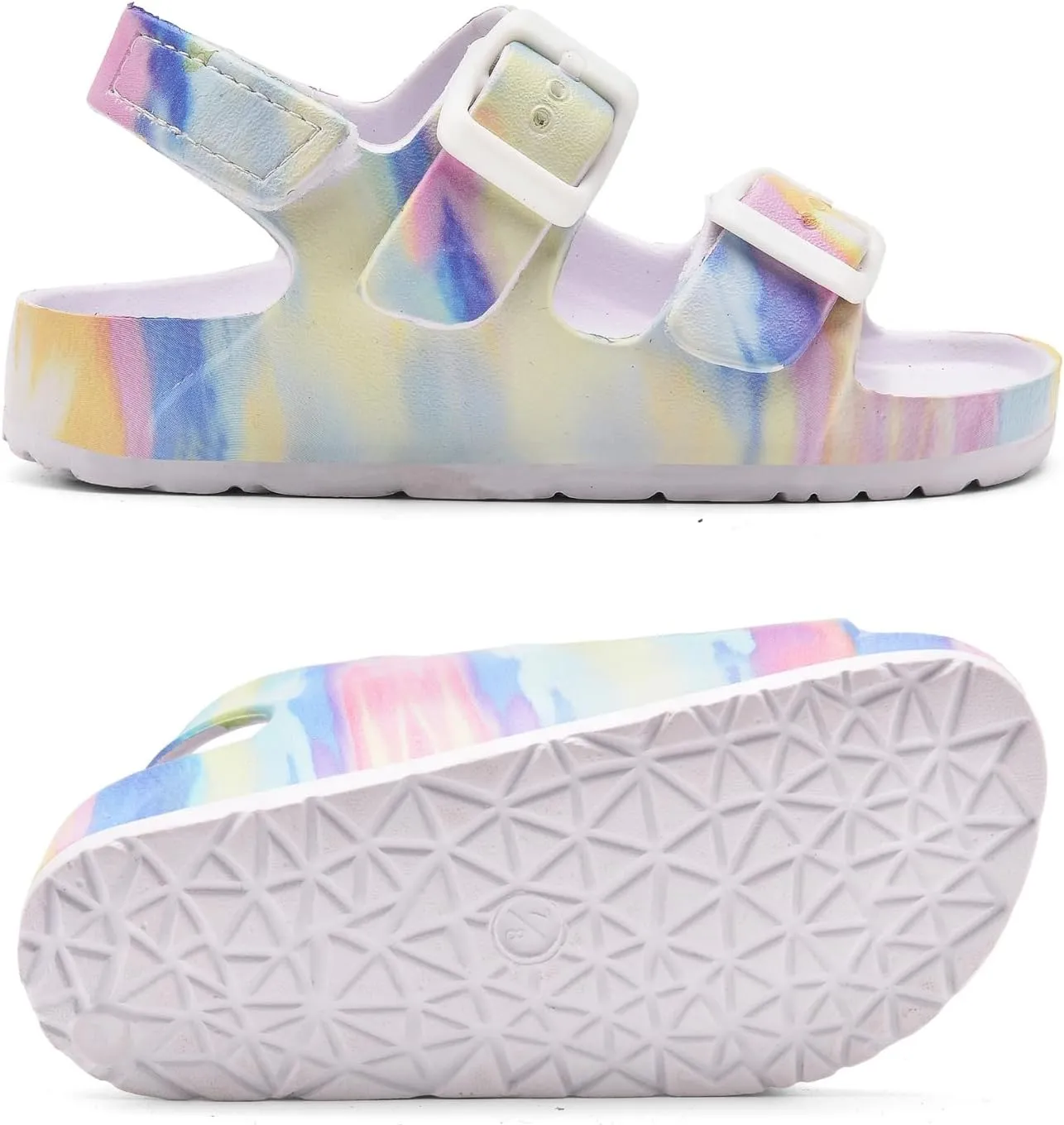 Toddler Unisex Adjustable Buckle Sandals ?C Comfortable Open Toe Beach & Pool Shoes for Boys & Girls with Back Strap