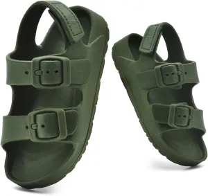 Toddler Unisex Adjustable Buckle Sandals ?C Comfortable Open Toe Beach & Pool Shoes for Boys & Girls with Back Strap