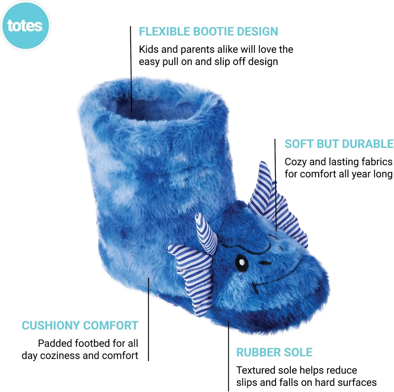 totes Unisex-Child Bootie Slippers