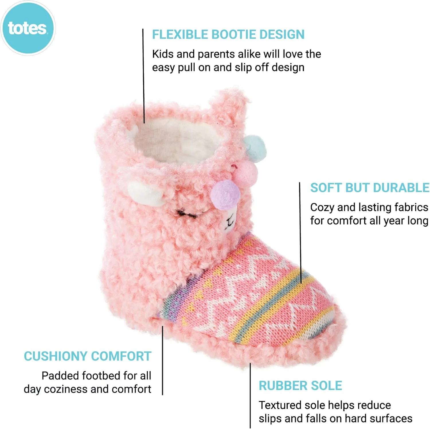 totes Unisex-Child Bootie Slippers