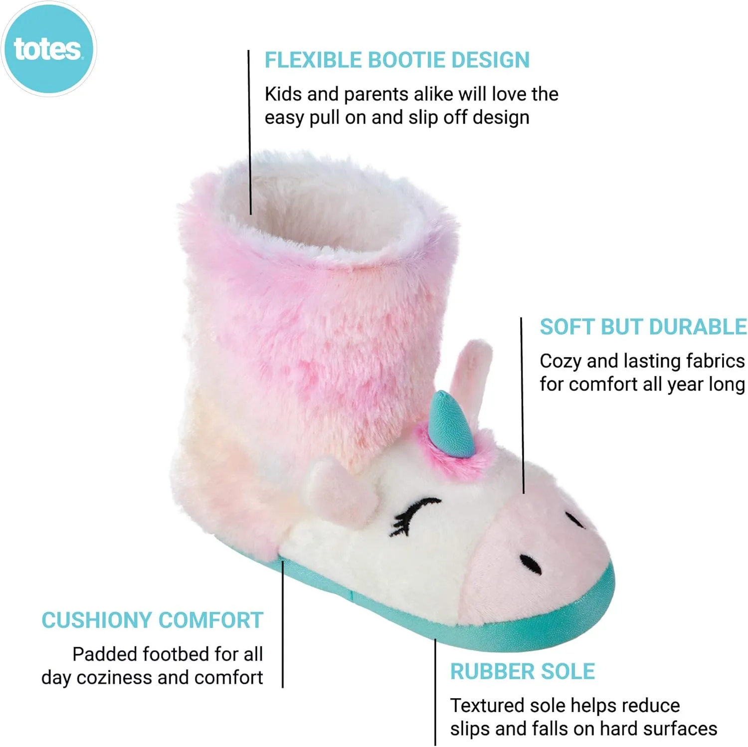 totes Unisex-Child Bootie Slippers
