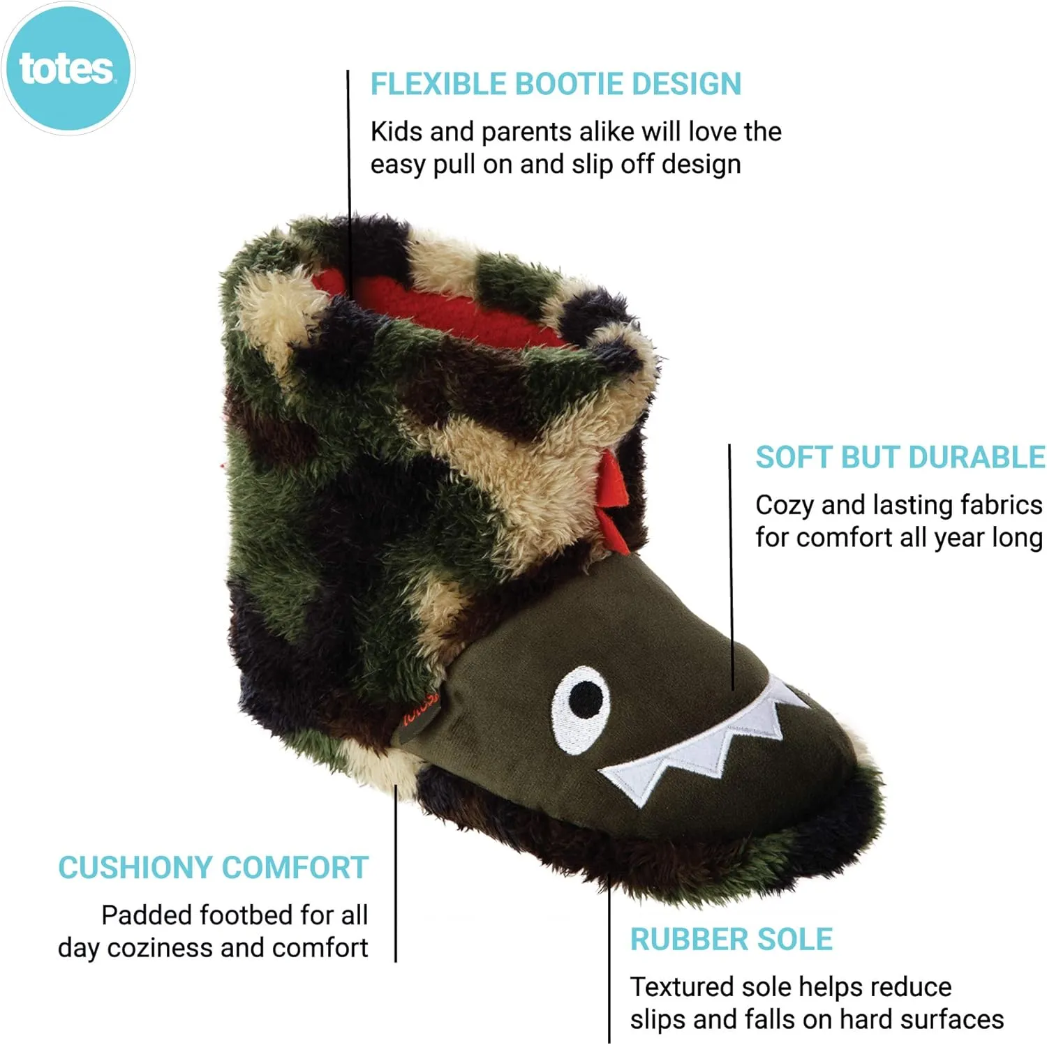 totes Unisex-Child Bootie Slippers
