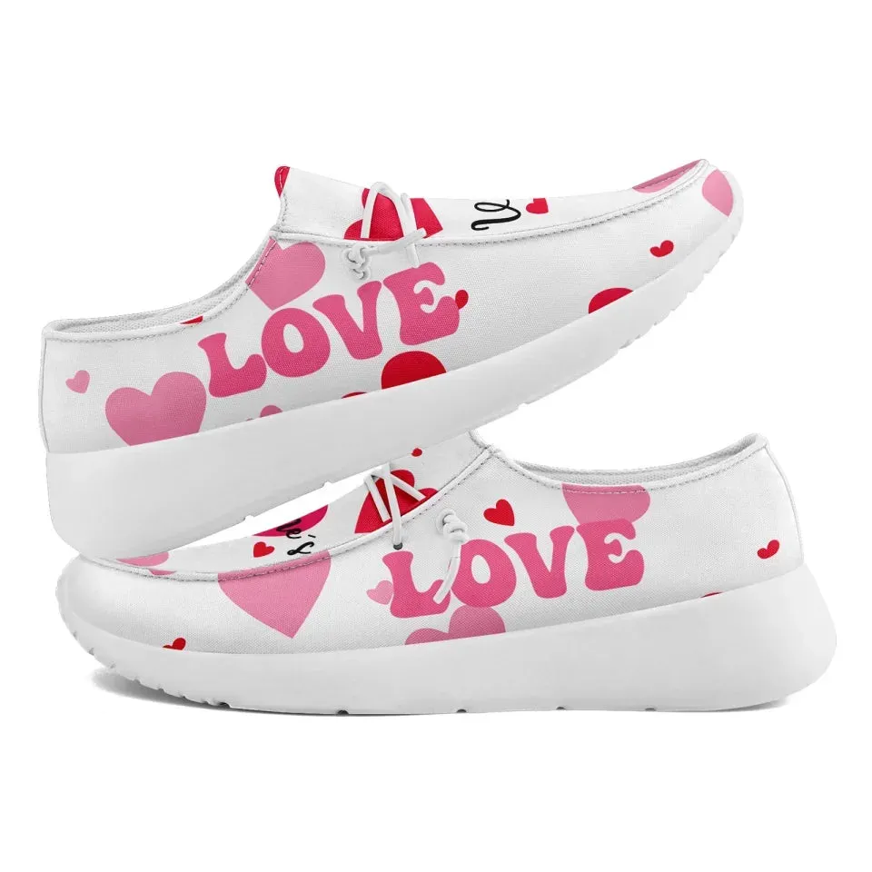 Unique Gift,Personalized Love Collection Sneakers, Custom Couples Loafer Shoes, Best Gift for Valentine's Day