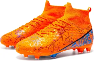 Unisex-Child Soccer Cleats Lightweight Training Football Cleats for Youth Futsal