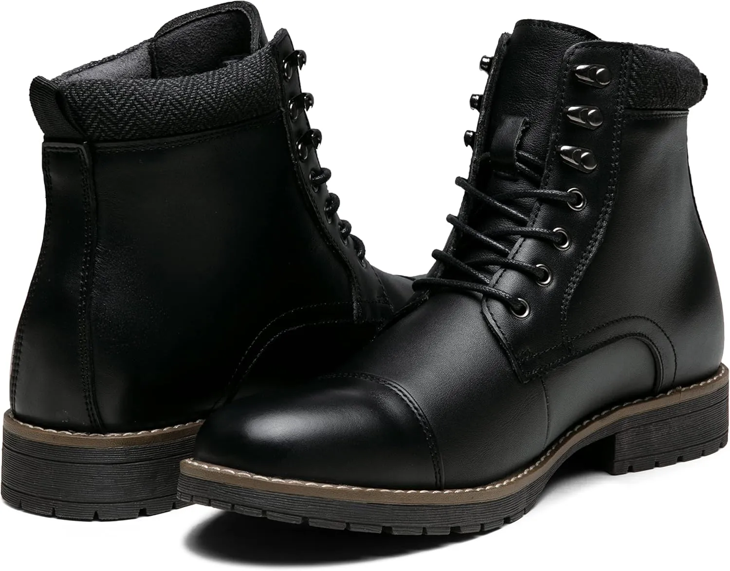 Vostey Mens Boots Motorcycle Casual Boots For Men Zipper Fashion Chukka Boot Mens