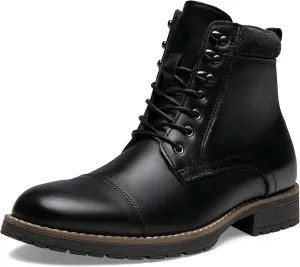 Vostey Mens Boots Motorcycle Casual Boots For Men Zipper Fashion Chukka Boot Mens