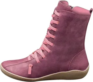 Waterproof Boots for Women Hiking Boots Women Round Toe Flat Lace up Mid Calf Hiking Boots for Women Comfortable
