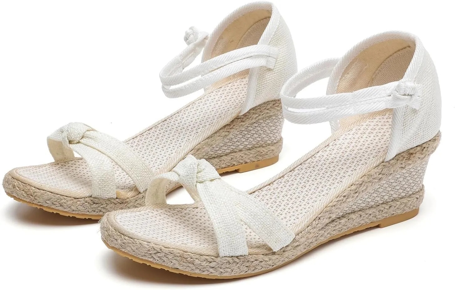 Wedge Sandals for Women Ankle Buckle Strap Closed Toe Wedge Sandals Casual Sloping High Heels Espadrilles Wedge Sandal Cute Shoes 2025
