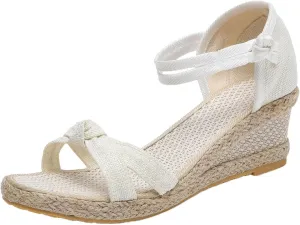 Wedge Sandals for Women Ankle Buckle Strap Closed Toe Wedge Sandals Casual Sloping High Heels Espadrilles Wedge Sandal Cute Shoes 2025