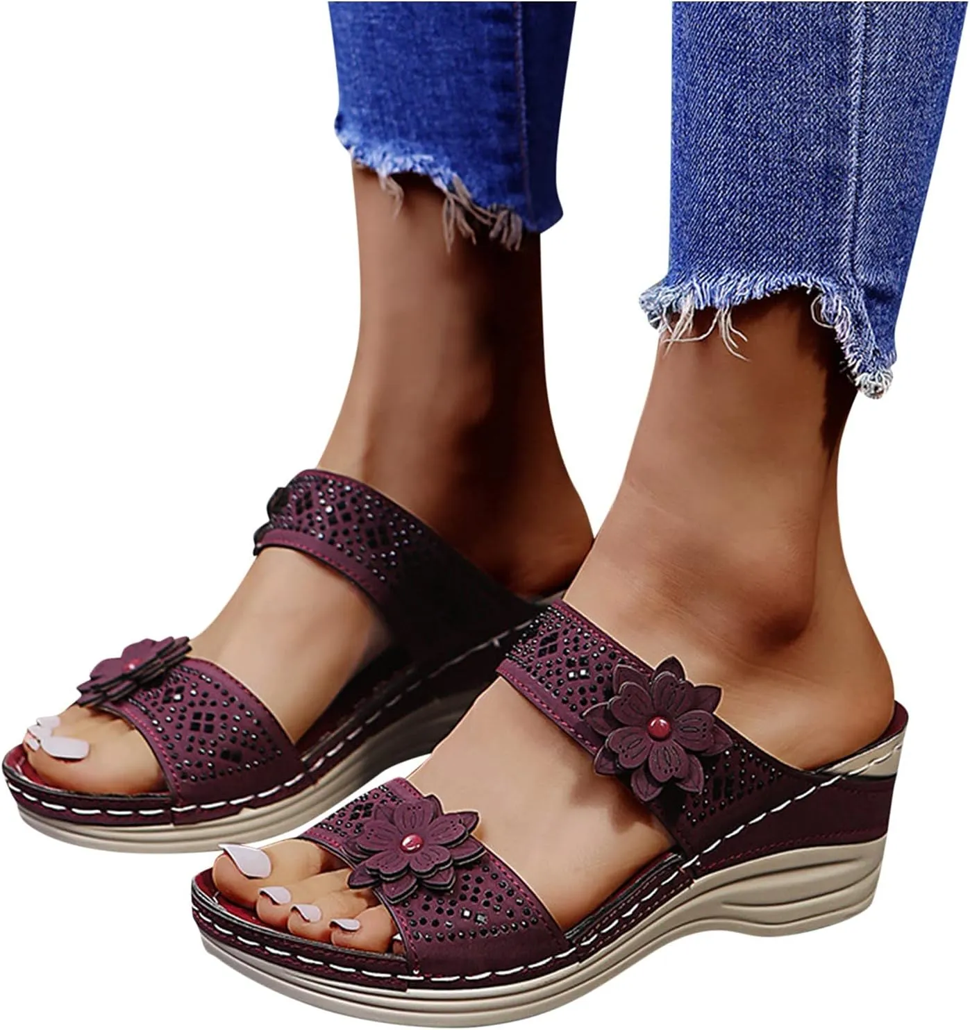 Wedge Sandals for Women Sandals Wedge for Women Beach Summer Shoes for Womens 2025 Womens Sandal Comfortable