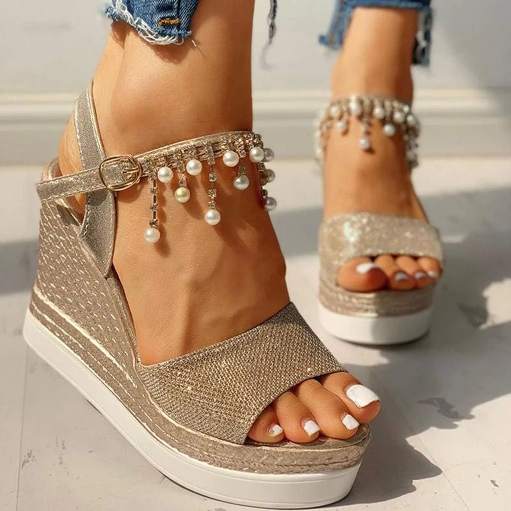 Wedge Sandals for Women Wide Fit with Cushioned Insole and Slip On Comfortable for Plantar Fasciitis Relief Orthopedic Sandal Beach Dressy Flip Flops for Wide Toe 2025 Spring