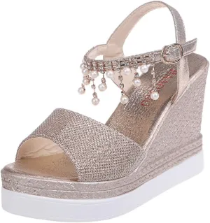Wedge Sandals for Women Wide Fit with Cushioned Insole and Slip On Comfortable for Plantar Fasciitis Relief Orthopedic Sandal Beach Dressy Flip Flops for Wide Toe 2025 Spring