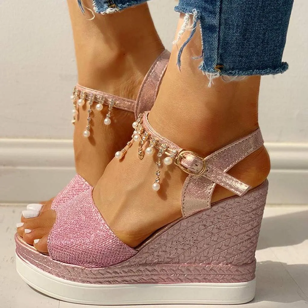 Wedge Sandals for Women Wide Fit with Cushioned Insole and Slip On Comfortable for Plantar Fasciitis Relief Orthopedic Sandal Beach Dressy Flip Flops for Wide Toe 2025 Spring