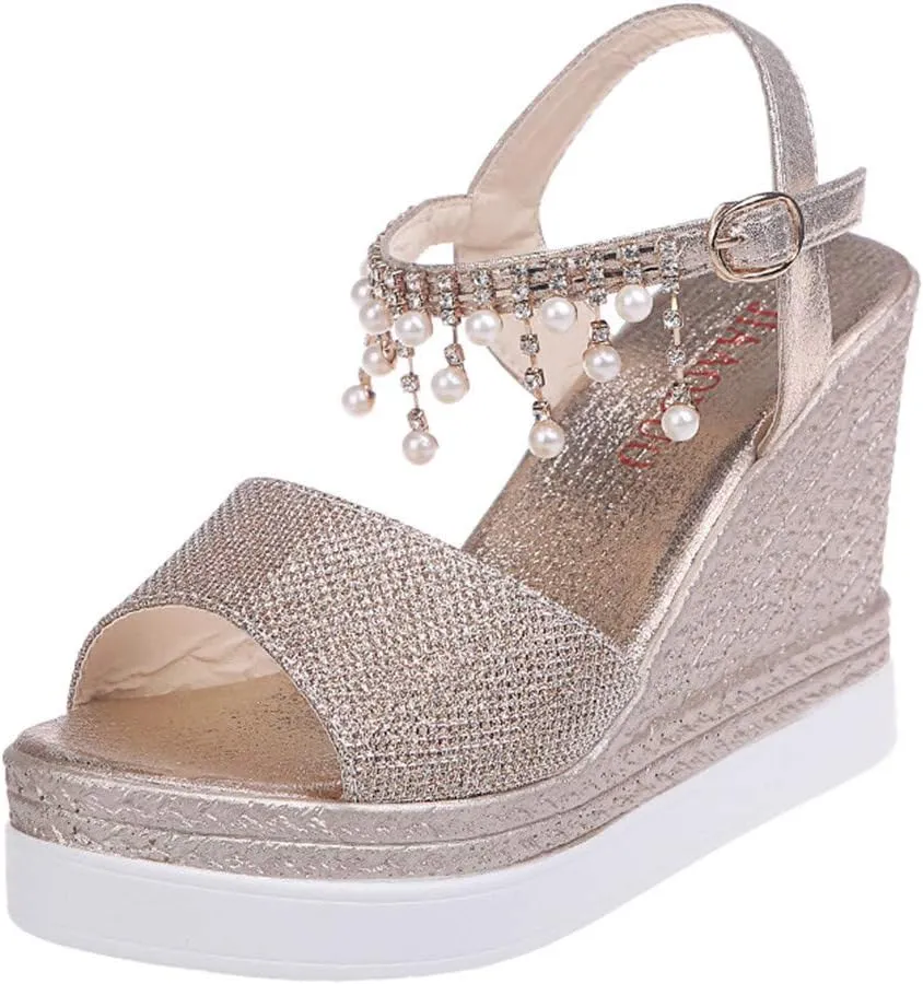 Wedge Sandals for Women Wide Fit with Cushioned Insole and Slip On Comfortable for Plantar Fasciitis Relief Orthopedic Sandal Beach Dressy Flip Flops for Wide Toe 2025 Spring