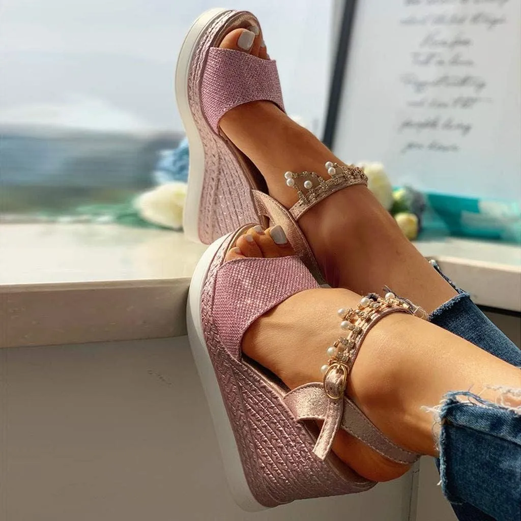 Wedge Sandals for Women Wide Fit with Cushioned Insole and Slip On Comfortable for Plantar Fasciitis Relief Orthopedic Sandal Beach Dressy Flip Flops for Wide Toe 2025 Spring