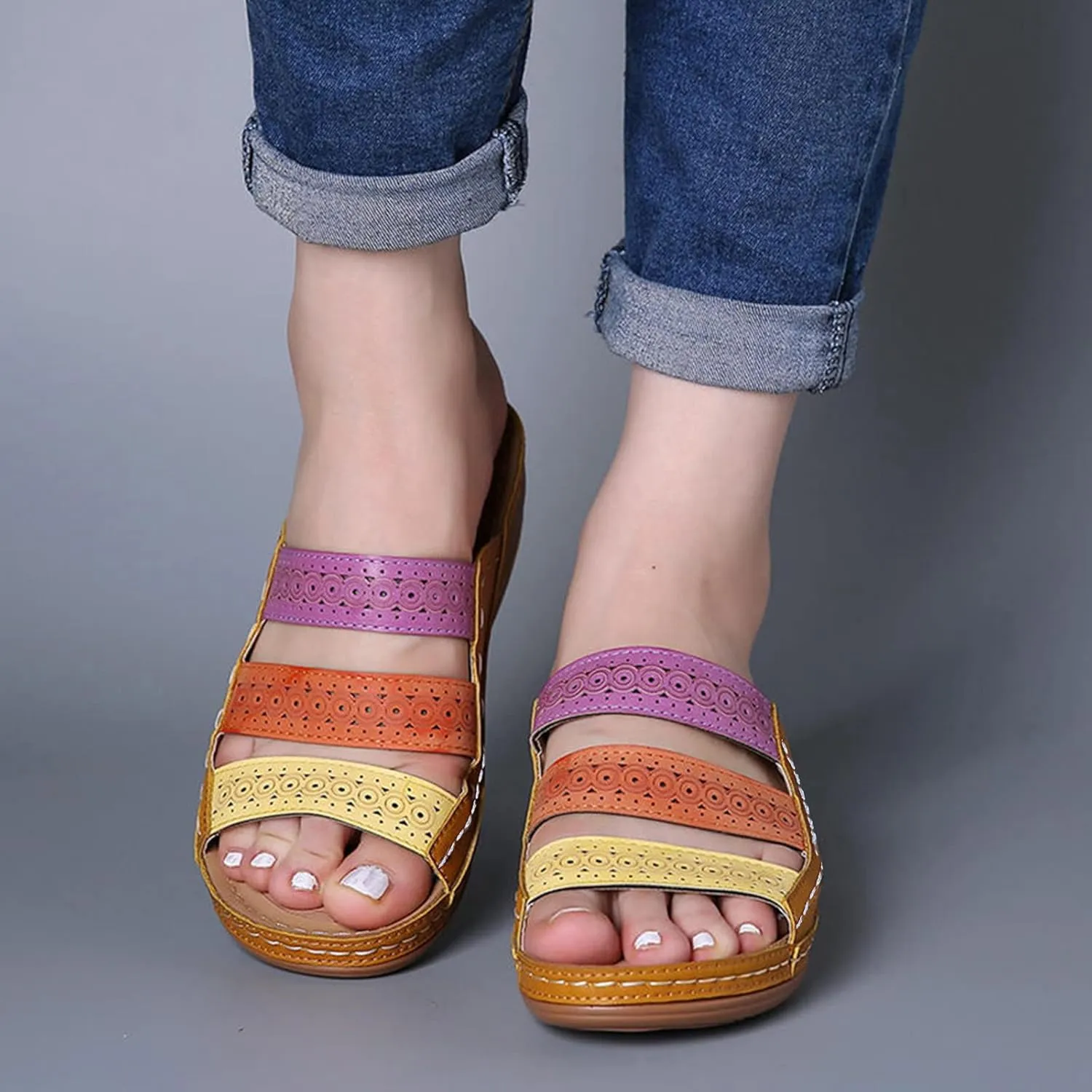 Wedge Sandals for Women Women Wedge Sandals Dressy Beach Womens Sandal Comfortable Summer Shoes for Womens 2025